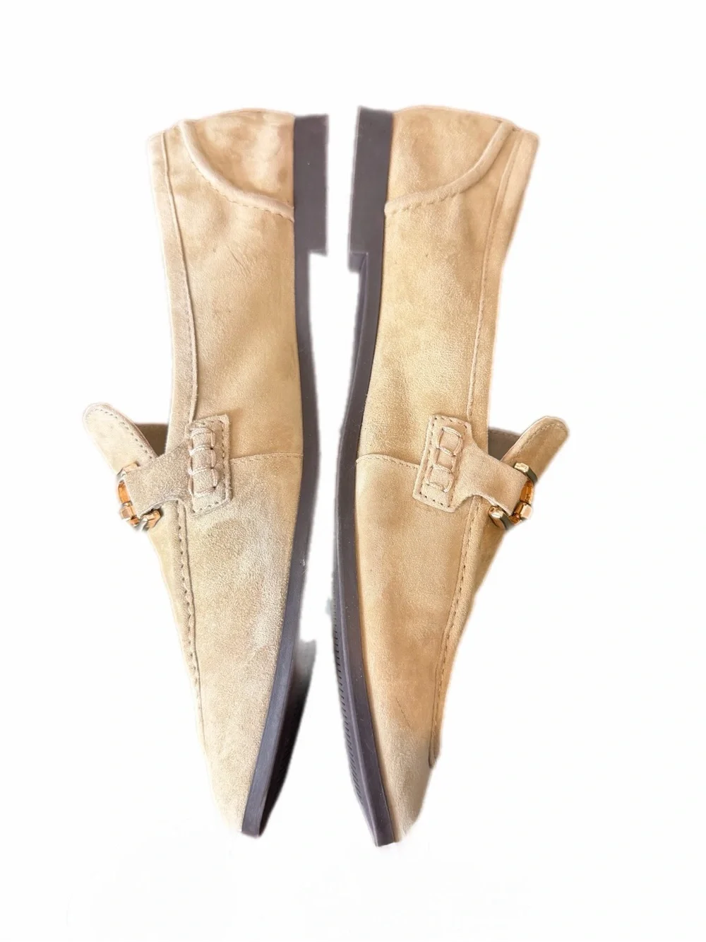 Steve Madden Carrine Suede Horsebit Loafers Size 10 Beige Quiet Luxury Old Money